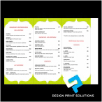 Menu Designing & Printing